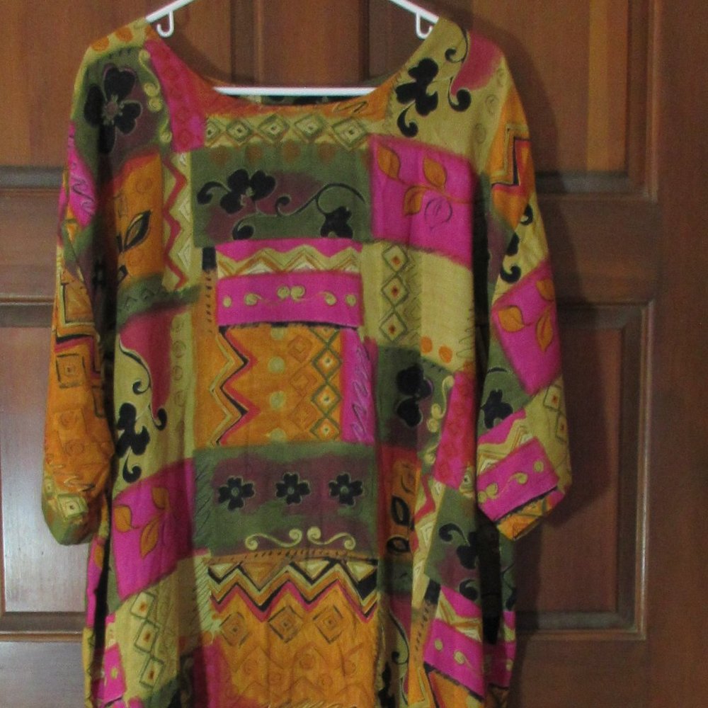 Colorful Short Sleeve Dress Size 20W